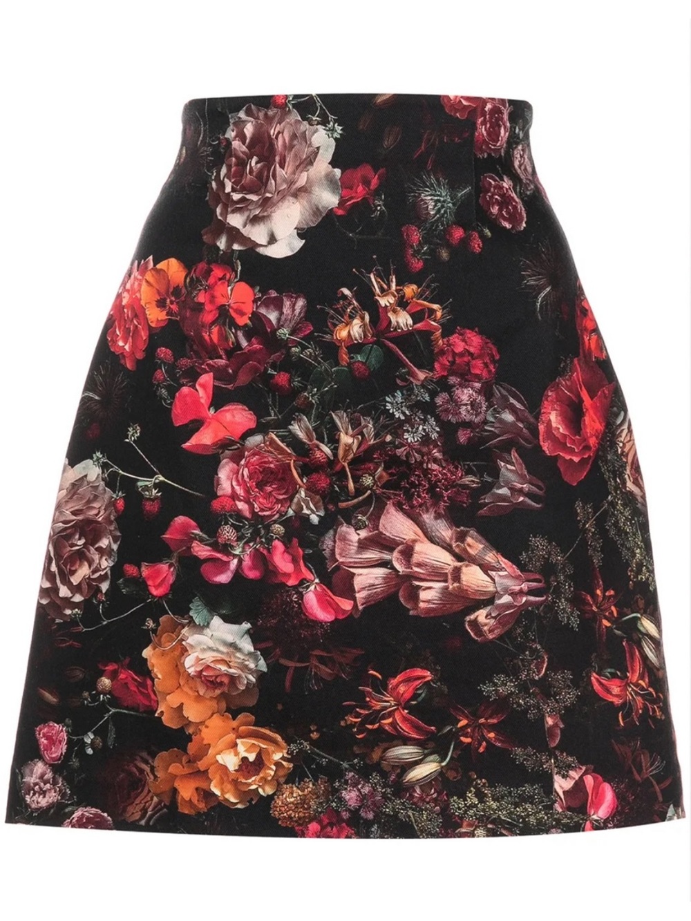 Brand New Adam Lippes floral-print A-line skirt